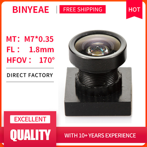 BINYEAE – Mini objectif HD 2MP, 1.8mm, M7, sténopé F2.0, 1/4 pouces, capteur d'image pour caméras de sécurité CCTV ► Photo 1/5