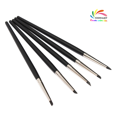 5 pcs Polymère Argile Outils Sculpture Artisanat Brosse Poterie Outils D'argile Sculpture Nail Art Outils Poterie Céramique Outil Couleur Shapers ► Photo 1/6