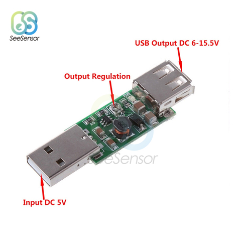 Module convertisseur de tension réglable USB 5V à 6-15V, sortie de carte DC 6V 7V 8V 9V 12V, DC-DC ► Photo 1/5