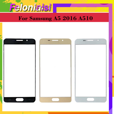 Écran tactile avant en verre sans LCD, pour Samsung Galaxy A5 2016 A510 SM-A510F A510F ► Photo 1/2