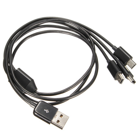 Connecteur USB 2.0 Type A mâle à 3 Mini mâle à 5 broches, câble d'alimentation de synchronisation 480Mbp pour téléphone, haute vitesse ► Photo 1/6
