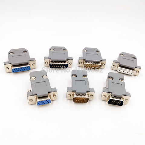 DB15 D type VGA Plug Données connecteur 2/3 rangée 15pin port socket adaptateur femelle Mâle DP15 ► Photo 1/6