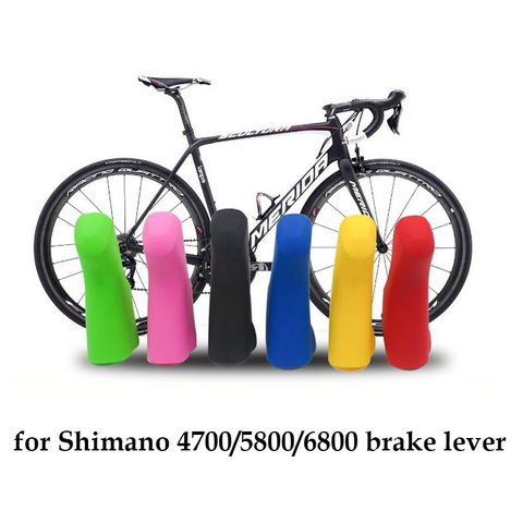 1 paire levier de frein de vélo support capot 6 couleurs médecine silicone route levier de changement de vitesse couvercle pour Shimano 4700/5800/6800 ► Photo 1/6