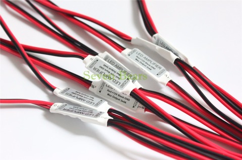 10 pièces 20 pièces DC12V DC24V 1 canal 12A mini led amplificateur contrôleur amplificador puissance accessoires utilisés par bande led couleur unique ► Photo 1/1