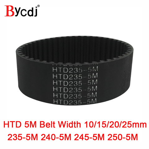 Arc HTD – courroie de synchronisation de 5M C = 235/240/245/250 largeur10/15/20/25mm dents 47 48 49 50 HTD5M courroie synchrone de 235-5M 240-5M 245-5M M 250 – 5 ► Photo 1/1