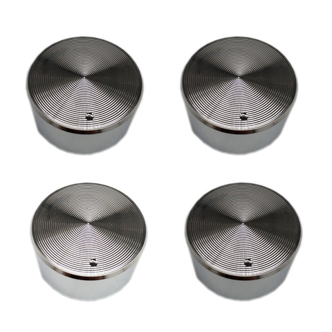 Bouton rond en alliage de zinc avec placage chromé, 4 pièces, interrupteur rotatif, pièces pour cuisinière à gaz ► Photo 1/6