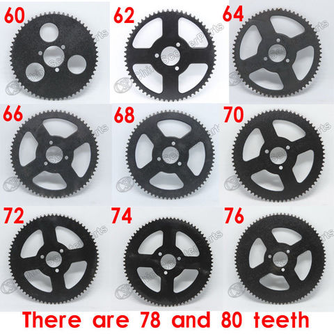 60 62 64 66 68 70 72 74 76 78 80 T Dent 25 H 26 MM Arrière Pignon Mini Moto ATV Quad Dirt Pit Pocket Bike Chopper 47CC 49CC ► Photo 1/4