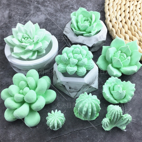 Doinb-moules à bonbons pour Cactus succulents, plantes succulentes, moules à bonbons et chocolat, moules en silicone de qualité alimentaire ► Photo 1/6