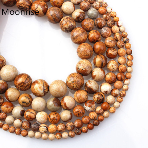 100% photo naturelle pierre perles rondes pour la fabrication de bijoux résultats bricolage artisanat Bracelet collier 1 brin 15