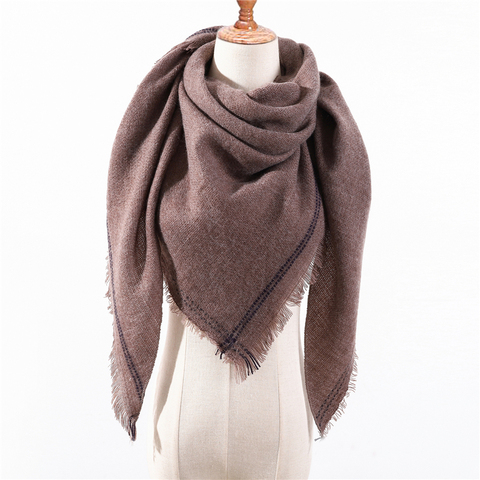 Foulard tricoté en cachemire pour femme, châle pashmina, bandeau de luxe, bandana, nouvelle collection hiver 2022 ► Photo 1/6