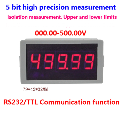 GWUNW BY56W DC 500.00V(500V) voltmètre haute précision 5 bits RS232 Communication série signal d'alarme testeur de tension compteur ► Photo 1/1