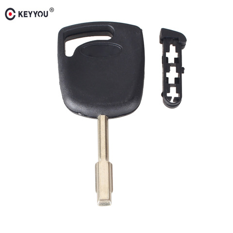 KEYYOU-coque de clé vierge avec transpondeur 10x, non découpé, pour Ford Focus, Mondeo, KA, Jaguar XJ8 Transit Connect, sans puce ► Photo 1/5
