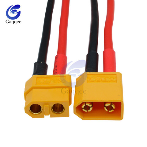 Connecteurs mâles et femelles de batterie XT60, 1 paire de fiches avec fil en silicone 14 AWG ► Photo 1/6
