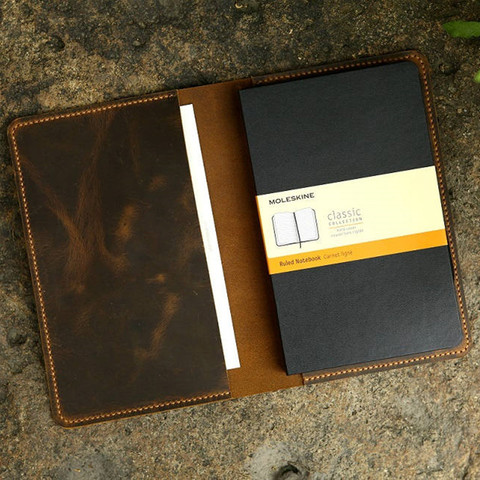 Étui en cuir pour ordinateur portable moleskine classique, grande taille, rétro, grand carnet Volant ► Photo 1/6