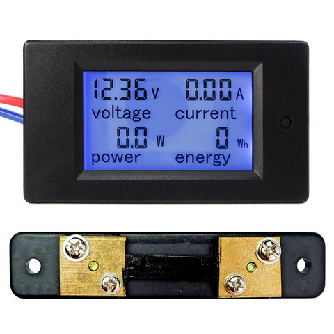 Multimètre d'énergie, voltmètre, avec écran numérique LCD, courant continu 6.5-100V 0-50A ► Photo 1/6