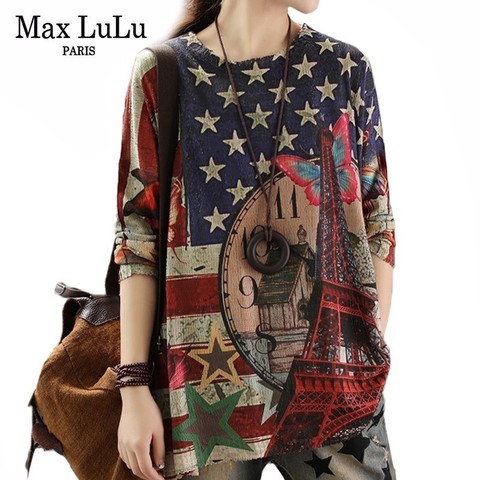 Max LuLu-pull Style de luxe pour femmes, pull tricoté imprimé, 2022 coton, mode européenne, hiver, tricots de Style décontracté ► Photo 1/6