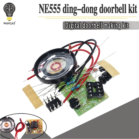 NE555 sonnette Suite Production électronique sonnette Suite Kit de bricolage Ding dong sonnette PCB laboratoire de soudage ► Photo 1/6