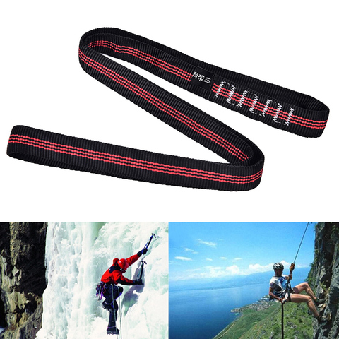 Sangle d'escalade en Nylon 25kn 60cm, renforcer la ceinture, équipement d'alpinisme en arbuste ► Photo 1/5