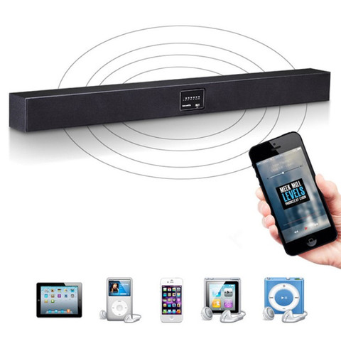Echo – support mural multimédia Bluetooth 5.1, Audio, pour salon, ordinateur, haut-parleur TV, câble Audio, entrée disque U, caisson de basses MP3 ► Photo 1/1