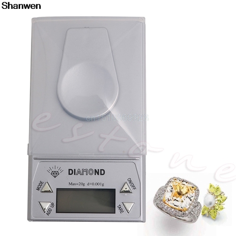 Portable 20g x 0.001g LCD numérique gramme poche diamant bijoux échelle poids chaud ► Photo 1/6