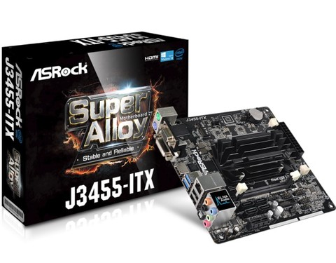 Nouveau processeur intégré ASRock J3455-ITX Mini carte mère Quad Core NAS ► Photo 1/5