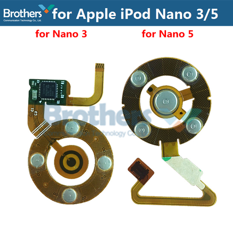 Pour Apple iPod Nano 3 Nano 5 clic roue câble flexible prise casque câble flexible pour iPod Nano 5 bouton Central câble flexible haut de Test ► Photo 1/4