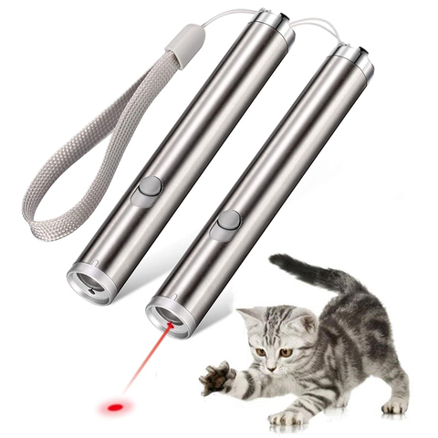 Pointeur Laser pour chats et chiens, jouets 2 en 1, stylo multifonction, outil d'entraînement, cadeau pour enfants lampe de poche LED ► Photo 1/6