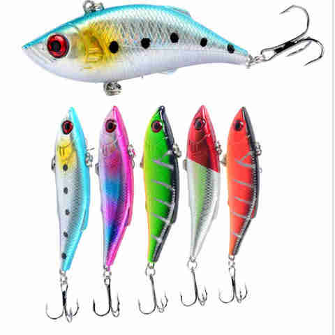 Leurre de pêche rigide vibrant, yeux 3D, appât artificiel Wobbler idéal pour la pêche au bar, au brochet ou à la carpe, Crankbait, 10g, 7cm, 1 pièce ► Photo 1/6