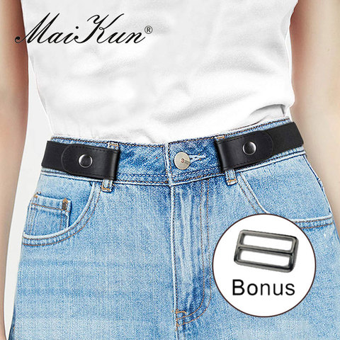 Maikun – ceinture en toile unisexe, sans boucle, pour robe, pantalon en jean, élastique et extensible ► Photo 1/6