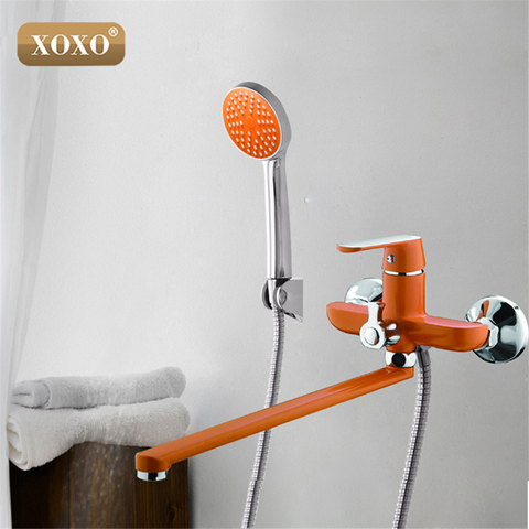 XOXO robinet de bain-douche, tuyau de sortie, surface corps en laiton, peinture par pulvérisation, douche verte 20020R/20030GR/20010W ► Photo 1/6