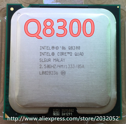 Lntel-Quad Core 2, processeur de bureau processeur d'unité centrale Q8300 2.5 (1333Ghz/ 4M/775 GHz), prise 100%, processeur de bureau (fonctionne livraison gratuite) ► Photo 1/1
