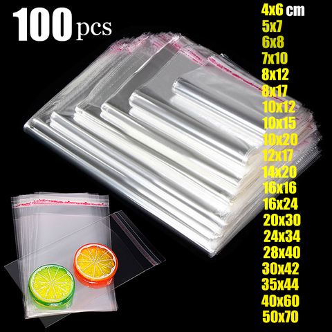 Cellophane transparente en plastique, petit sac pour cadeau, emballage de bonbons, refermable OPP, emballage de biscuits ► Photo 1/6