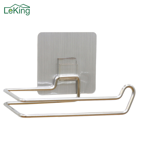 LeKing pour les toilettes de cuisine, en acier inoxydable porte-rouleau de papier, pour les toilettes, support répété pour bâton lavable, accessoires de rangement de la salle de bain ► Photo 1/6