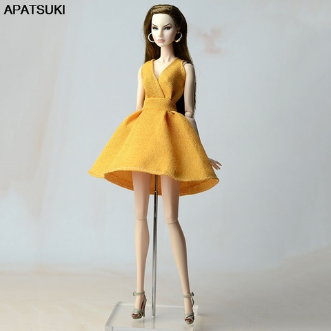 Robe de poupée Barbie Orange classique, vêtements, tenue de fête pour poupée, 1/6 accessoires, jouet pour enfants ► Photo 1/2