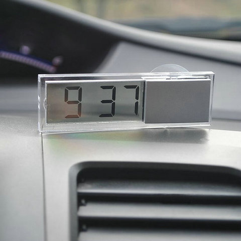 Horloge électronique de voiture avec écran LCD à cristaux liquides, minuterie numérique avec ventouse, décorations pour la maison, meilleure vente ► Photo 1/5