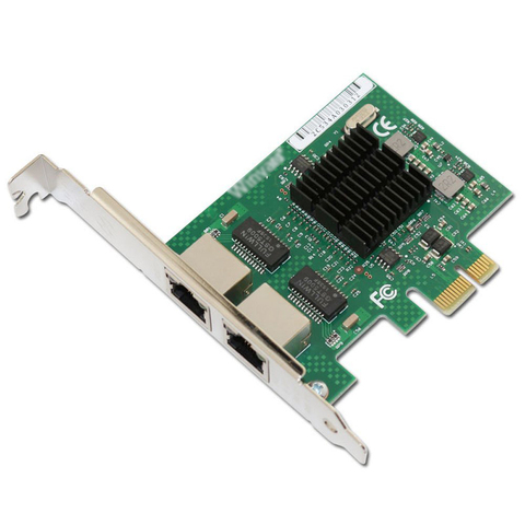 Carte réseau double port pcie X1 (intel 100 E1G42ET E575T2), carte réseau Gigabit, 10/1000/82575 mb/s, adaptateur LAN filaire ► Photo 1/4