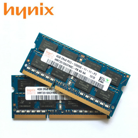 Hynix – barrette de RAM DDR3 4 go 2Rx8 PC3 12800S pour ordinateur portable, Module de mémoire vive SODIMM, fréquence 1600Mhz ► Photo 1/1