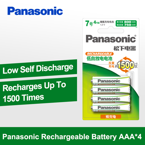 Panasonic – batterie haute Performance AAA 1500 fois, Rechargeable NI-MH, préchargée HHR-4MRC/4B, livraison gratuite ► Photo 1/6