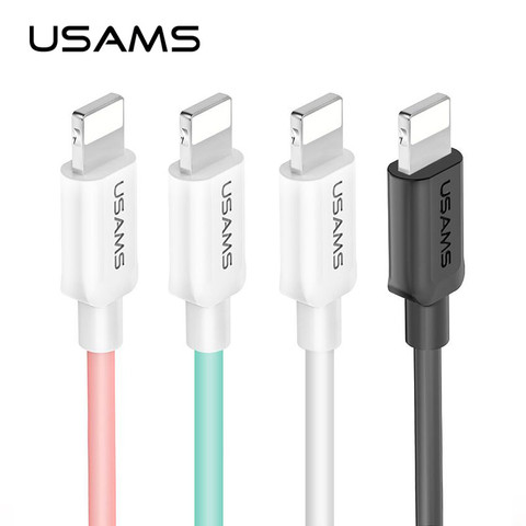 Câble USB de données pour câble iphone, câble de chargement rapide USAMS 2A pour iPhone 5 s X 8 7 6s 5 se pour iPad avec ios 12 11 10 9 8 ► Photo 1/6