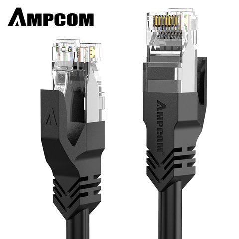 AMPCOM câble Ethernet RJ45 Cat5e Lan câble UTP CAT 5e RJ 45 câble réseau cordon de raccordement pour ordinateurs de bureau ordinateur portable Modem routeur ► Photo 1/6