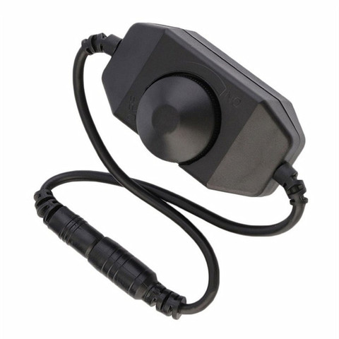 Premium 12V cc 0-100% PWM manuel bouton LED gradateur interrupteur pour LED bande lumière noir élégant éclairage accessoires gradateurs interrupteur ► Photo 1/6