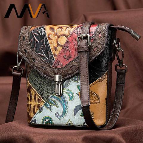 MVA – sac à main de luxe en cuir véritable pour femmes, petits sacs à bandoulière Vintage pour dames, 86388 ► Photo 1/6