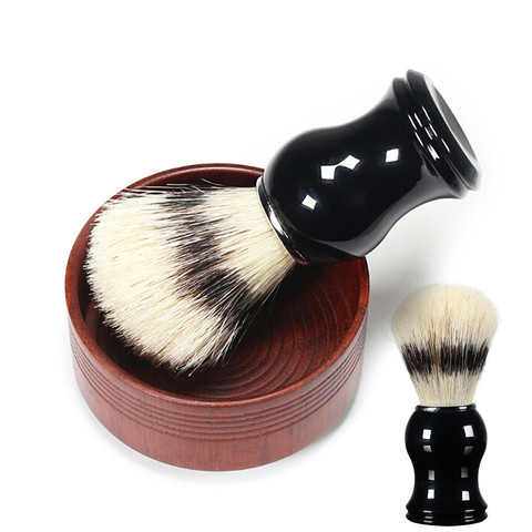 Brosse de rasage en bois 100% pour homme, Double tranchant, lisse, classique et sûr ► Photo 1/1