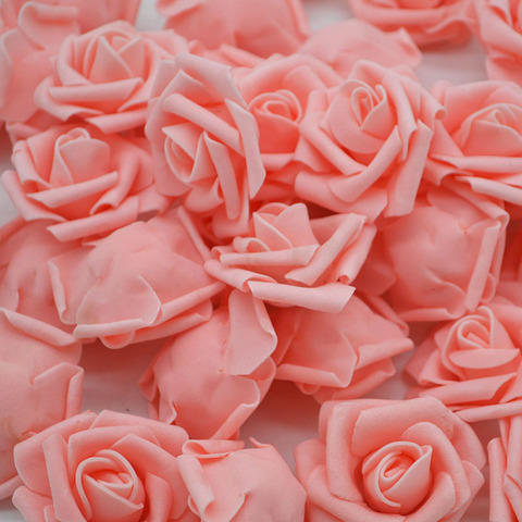Pas cher 20 pièces multicolore mousse Rose fleur tête artificielle Rose Bouquet à la main de mariage décoration de la maison fête scrapbook ► Photo 1/6