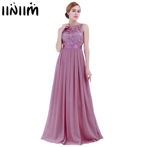 US STOCK femmes dames Maxi robes brodées en mousseline de soie réfléchissante robe longue Vestido de festa robe de bal robe de soirée ► Photo 1/6