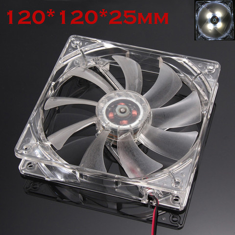 Silencieux 12cm/120mm/120x120x25mm 12V ordinateur/PC/CPU silencieux ventilateur de refroidissement 6M3 livraison directe ► Photo 1/6