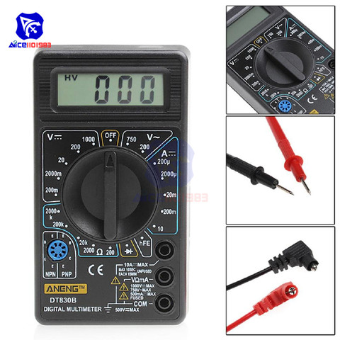 DT-830B LCD numérique multimètre électrique courant alternatif voltmètre ampèremètre Ohm testeur Oscilloscopes mesure Instrument d'analyse avec fil ► Photo 1/6