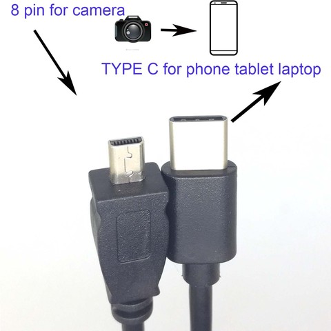 Câble OTG de TYPE C pour caméra NIKON Coolpix UC-E6 UC-E16 UC-E17, montage photo et vidéo sur téléphone ► Photo 1/6