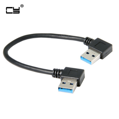 Câble USB 3.0 type-a de 15cm, coudé à angle droit à angle droit, pour disque dur ► Photo 1/4