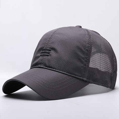 Casquette de Baseball de grande taille pour hommes, chapeaux en maille Truker, à séchage rapide, casquette de Baseball M 55-60cm L 60-65cm ► Photo 1/6